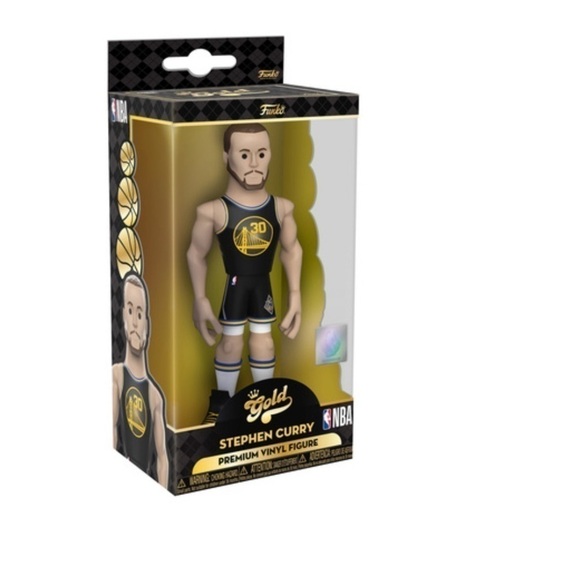 💋 New Funko Gold NBA Premium Vinyl Figure 5”T Stephen Curry - Picture 3 of 5